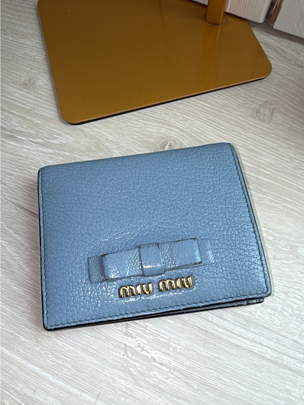 Authentic Muui Mui Madras Fiocco ribbon collection bifold wallet